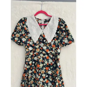 Love‎ + Harmony Floral Mini Dress Womens Small White Eyelet Collar Short Sleeve thumbnail 4