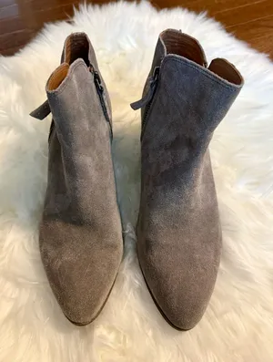 FRYE Women's Suede Ankle Booties in Taupe Size 9.5 thumbnail 1