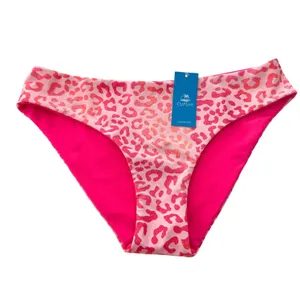 Cupshe Low Rise Cheeky Bikini Bottoms Women M Pink Orange Leopard Barbiecore‎ thumbnail 3