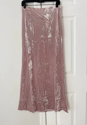 Anthropologie The Tilda Maxi Slip Skirt: Velvet Edition, Size S thumbnail 7