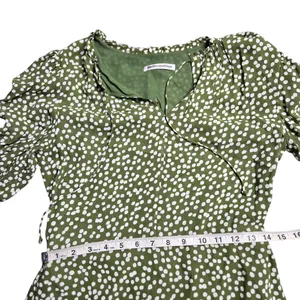 Reformation‎ Marcy Green Polka Dot Dress Size: 8 thumbnail 6