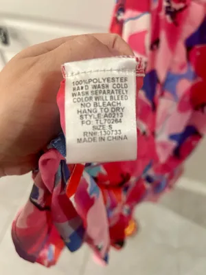 Umgee Bright Floral Belted Midi Dress Size Small thumbnail 9