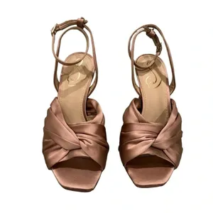 👠✨ SAM‎ EDELMAN Satin Twist Heels Sz 5.5 🌸 Ankle Strap Dress Sandals ✨👠 thumbnail 4