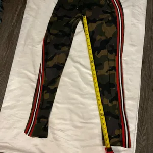 Liz & Sara Camouflage Racing Stripe Drawstring Leisure Pants M Indie Sleaze Rave thumbnail 7