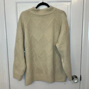 Jones New York Cream Diamond Pattern‎ Sweater size L NWT thumbnail 4