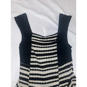XS Free People Knit Striped Peplum Tank Top D1 thumbnail 5