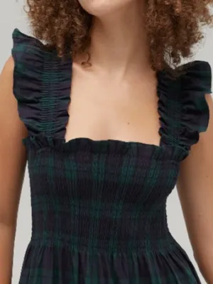 HILL HOUSE HOME THE ELLIE NAP DRESS IN BLACKWATCH TARTAN Small S * thumbnail 7