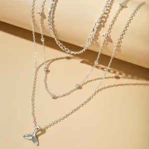 3/$30 🤍 Multi Layered Charm Necklace Silver thumbnail 5
