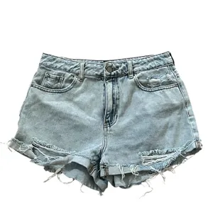 PacSun Women's Mom Denim Shorts Size 28 Blue Distressed Casual Summer thumbnail 9