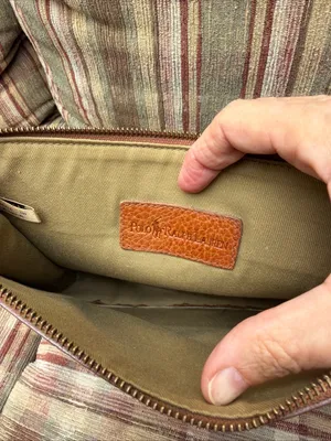 Ralph Lauren Chestnut Brown Pebbled Leather Wristlet Clutch thumbnail 4