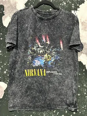 Nirvana Unplugged New York Rock Band Shirt thumbnail 1