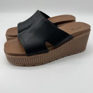 Y2K‎ Chunky Platform Slide Sandals 10 Rouge Helium Wedge Summer Festival Granola thumbnail 4