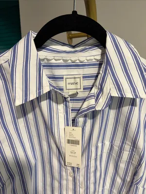 Antrhopology NWT Maeve Kate 100% Cotton Classic Buttondown Shirt thumbnail 6