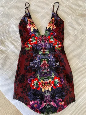 Floral Plunge Dress thumbnail 2