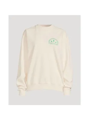 NEW Sporty & Rich Fitness Group Crewneck Sweatshirt M Off White Fleece Oversized thumbnail 4