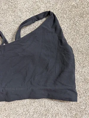 Athleta Strappy Sports Bra in Black Size 1X Athleisure Gym Workout Sporty READ thumbnail 2
