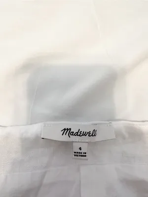 Madewell 100% Linen Button Front Vest in White (Size 4) thumbnail 3