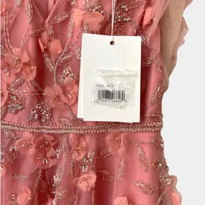 NEW Mac Duggal 11224 - Pink V-Neck‎ A-Line Prom Gown Maxi Dress Size 8 thumbnail 7