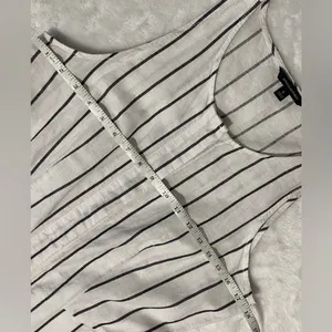 Banana Republic Striped Linen Blend Wide Leg Cropped Jumpsuit thumbnail 13