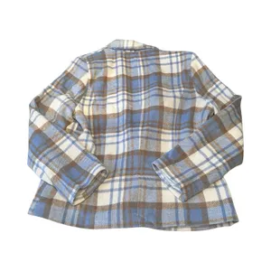 Sage The Label Blue Brown Plaid Single Button Blazer Jacket LC152061 Womens M‎ thumbnail 5