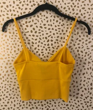 Yellow Tank Crop Top thumbnail 2