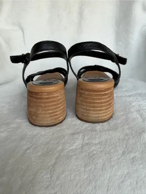 Born Womens Footwear/Shoes/Sandals "Shonie" Black Woven Leather Us 6m/Eu 36 Euc thumbnail 5