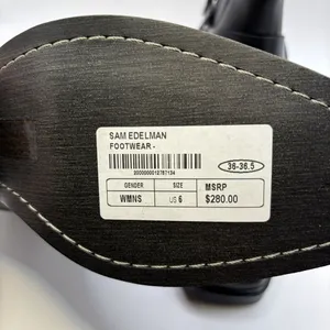 Sam Edelman Bellamie‎ Leather Ankle Bootie Womens 6 Pull On Square Toe Black thumbnail 8
