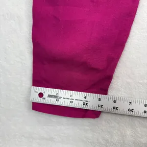 Theory Magenta Pink Linen Blend Pleated High Rise Tapered Trousers Size‎ 4 thumbnail 6