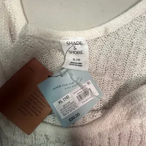 Shade & Shore Womens Off-White Knit Sleeveless Cover-Up Dress‎ XL 238073189 thumbnail 3