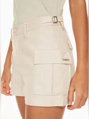 Aritzia TNA Supply Cargo Shorts Gd Birch summer hiking casual minimalist size 2 thumbnail 1