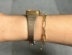 Vintage timex gold tone watch thumbnail 2