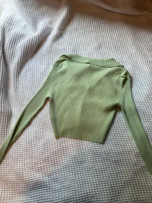 h&m ribbed cropped polo top thumbnail 5
