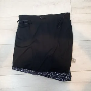 Theory Women's Size Small‎ Hailey W Skirt Black Sequin Asymmetrical Hem Pull On thumbnail 9