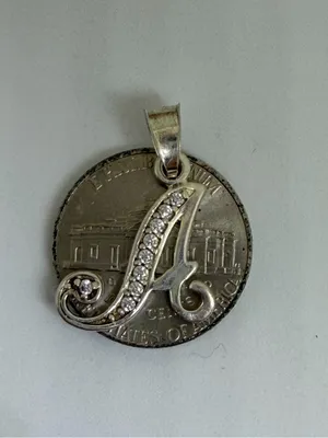 ✨ 925 Sterling Silver CZ “A” Initial Pendant thumbnail 2