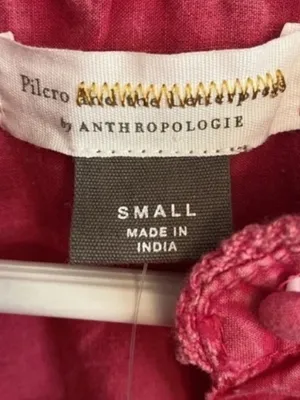 Anthropologie Pilcro and the Letterpress Adira Button Down Pink Beaded Top Small thumbnail 7