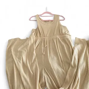 No Comment Plus women's cream/ivory ribbed jumpsuit in size 1X thumbnail 3