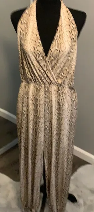Blue Blush Leopard Print Jumpsuit thumbnail 1
