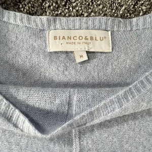 Bianco &‎ Blu Sweater Womens M Blue Cashmere Silk Wool Blend Boat Neck Italy thumbnail 4