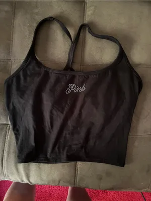 Victoria’s Secret PINK Rhinestone Tank Top Size Medium thumbnail 2