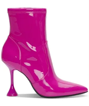 INC Hot Pink Patent Ankle Heeled Boots 7 Barbiecore Y2K Bratz Doll‎ Festival thumbnail 1