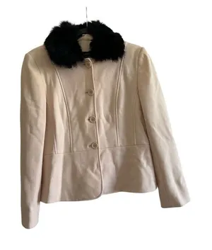 NWT Sandra Angelozzi "Nude" Jacket Size 40 80%wool 20% acrylic A Size M thumbnail 1