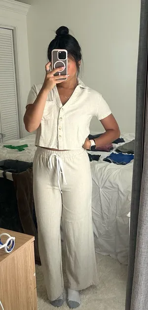 H&M Linen top thumbnail 1