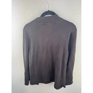 Pendleton Mock Neck Long Sleeve Sweater‎ Size L Silk Minimalist Luxury thumbnail 2