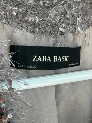 Zara Basic Fringed Fluffy Shaggy Cropped Cardigan Jacket thumbnail 3