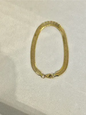 Nordstrom Panacea crystal baguette herringbone chain bracelet gold-plated metal thumbnail 3