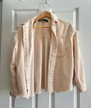 Zara oversized corduroy button-up jacket  thumbnail 1