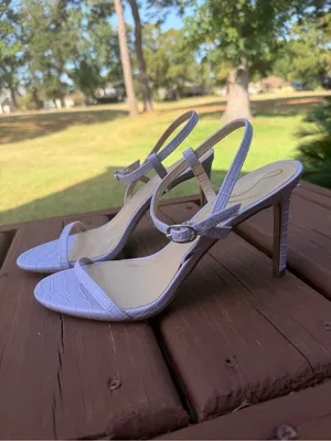 Sam Edelman Doran Misty Lilac Croc Stiletto Sandals Size 8 MSRP $130 thumbnail 5