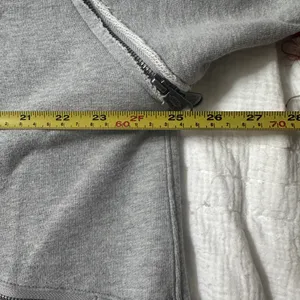 Free People Movement Close Call Gray Oversized Hooded Sweatshirt; size large thumbnail 8