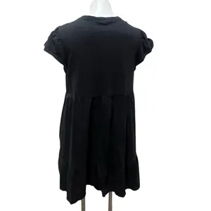 Time and Tru Dress Womens M Black Babydoll Swing Mini Empire Waist Short thumbnail 2