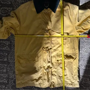 Les Deux Ancres Vintage Women’s L Tan Navy Blue Corduroy Gold Toggle Barn Jacket thumbnail 8